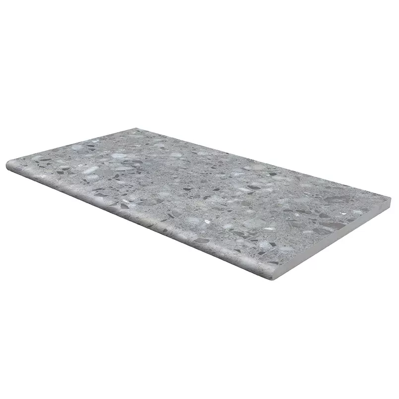Terrazo Gris 13x24 Matte Porcelain Pool Coping