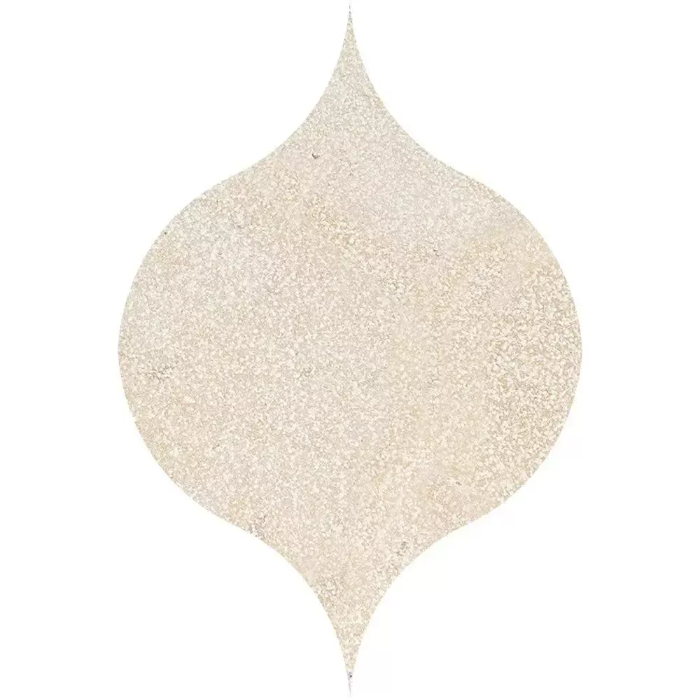 Thala Beige Fine Textured Winter Leaf Limestone Waterjet Mosaics 4 7/8x6 13/16
