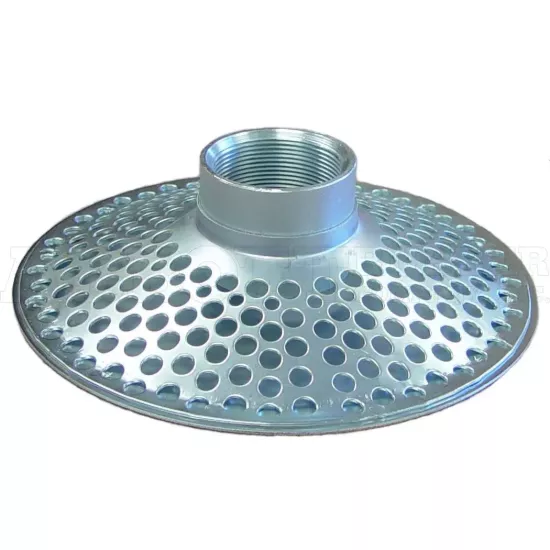 Top Hole Steel Skimmer Strainer - 3" for Suction Hoses