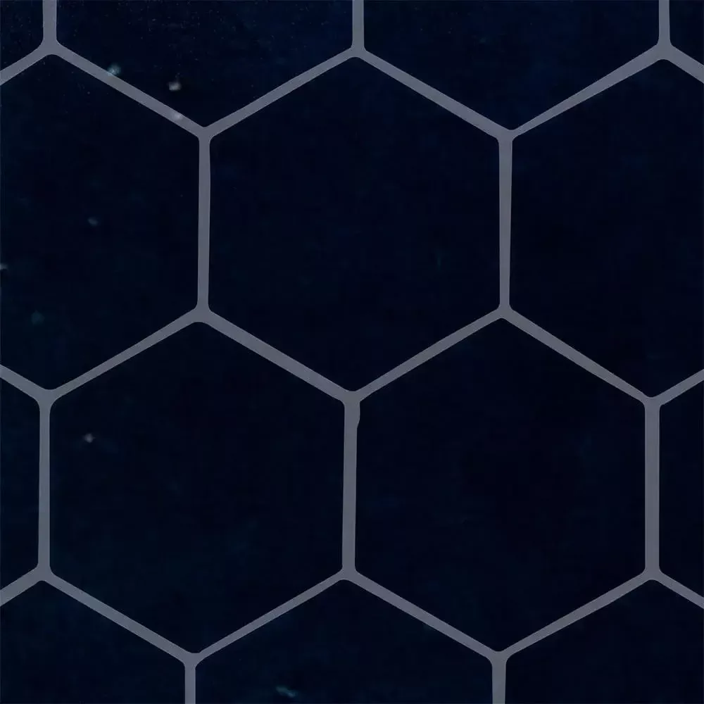 Tourmaline Crackled Hexagon 5 Ceramic Tiles 5x5
