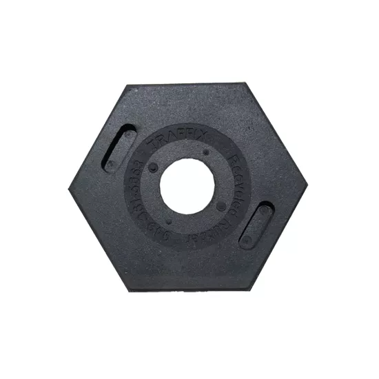 Traffix Hexagonal Tube Base - 12 lb Recycled Rubber
