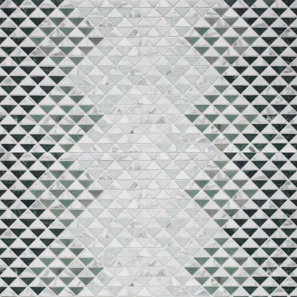 Triangolo Green Blend Swatch Card