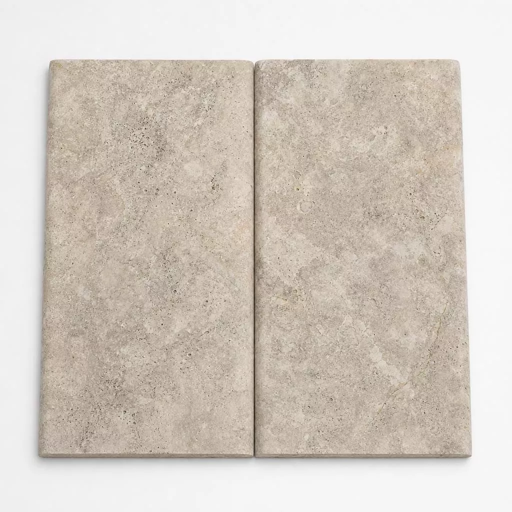 Tuscany Silver 12x24 HUF 5CM Travertine Pool Coping