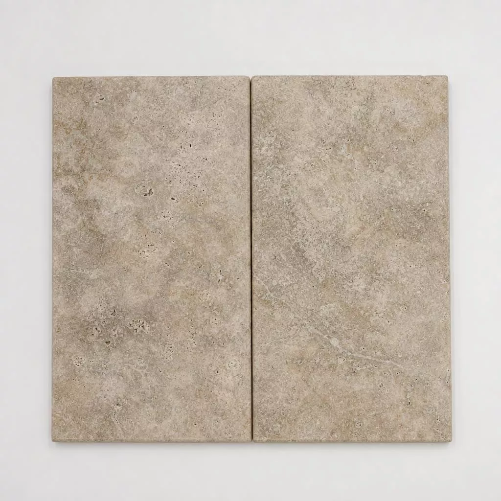 Tuscany Silver 12x24 Tumbled 3CM Travertine Pool Coping