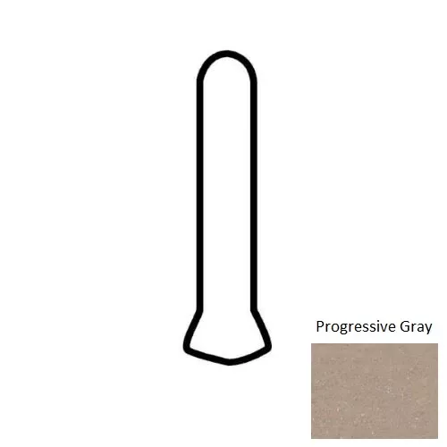 Ultra Modern Progressive Gray Porcelain Floor & Wall Trim - 1" x 6" Cove Base Outcorner
