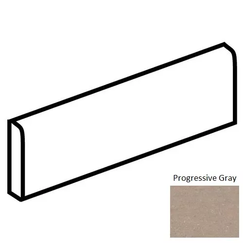 Ultra Modern Progressive Gray Porcelain Floor & Wall Trim - 3" x 12" Bullnose