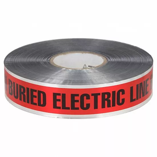 Underground Detectable Tape - Electric Line - Red - 3" x 1000'