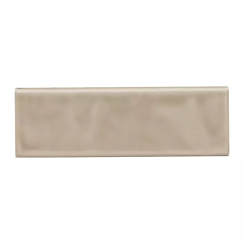 Urbano Warm Concrete 4x12 Bullnose Glossy Ceramic Trim