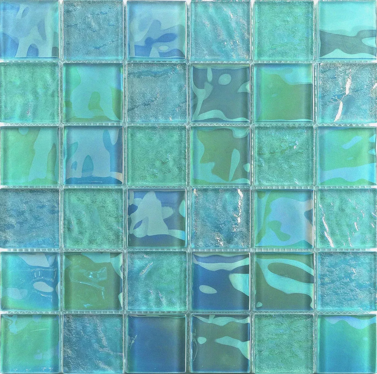 Vidrofina Aguamarina Glass 2x2 Glossy Mosaic