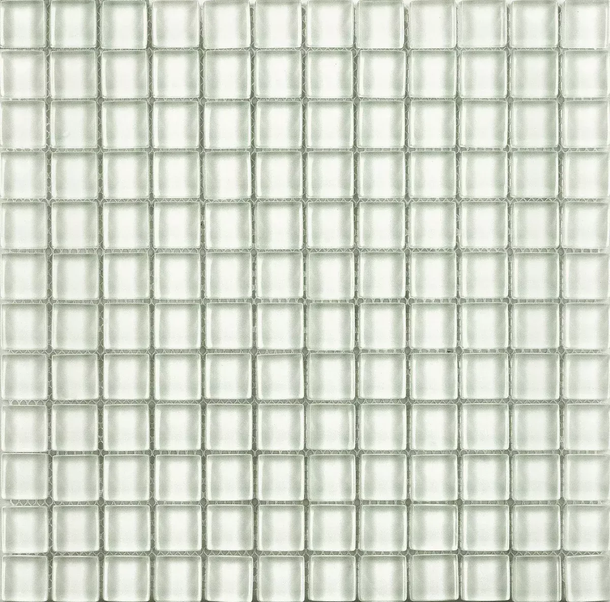 Vidrofina Maritime White MI-002 1x1 Glossy Clear Glass Mosaic