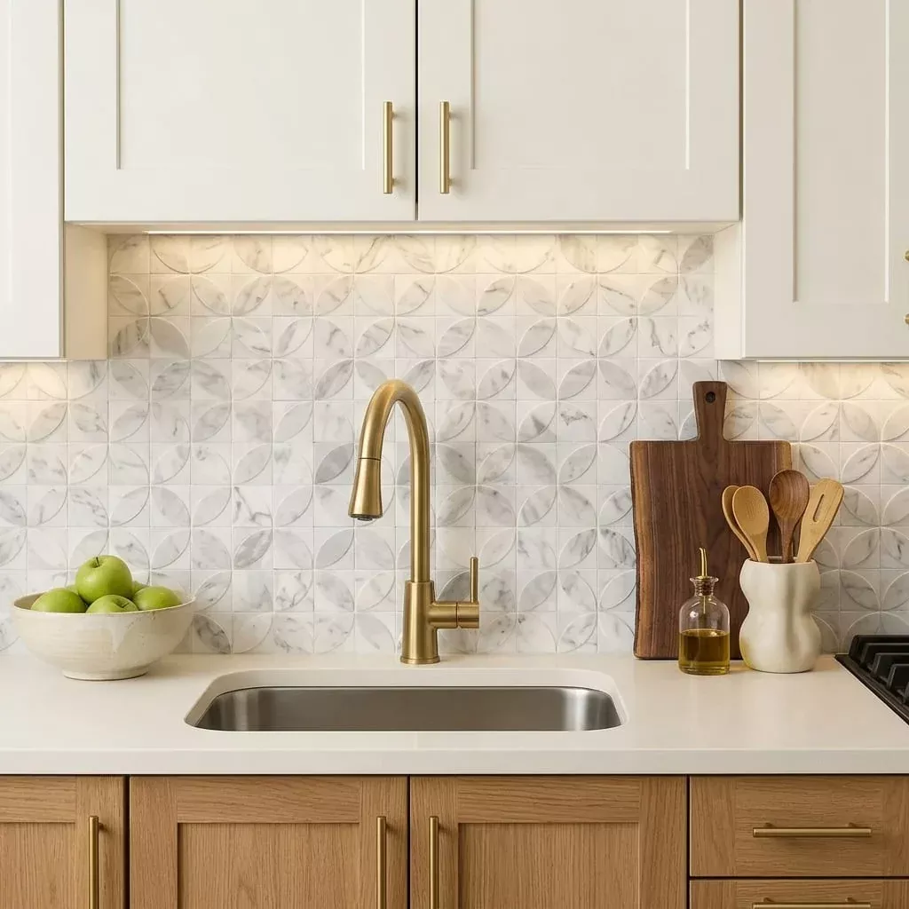 Vogue Light 2x2Matte, Polished Natural StoneMosaic