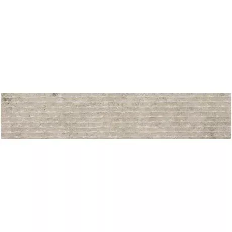 Volcanic Gray Limestone Mosaic - 4" x 20" Raked