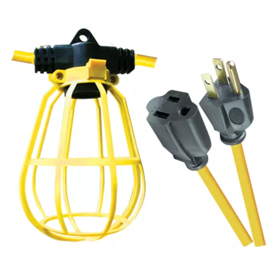 Voltec 100ft 14/3 SJTW 10-Socket Light String with Plastic Shades