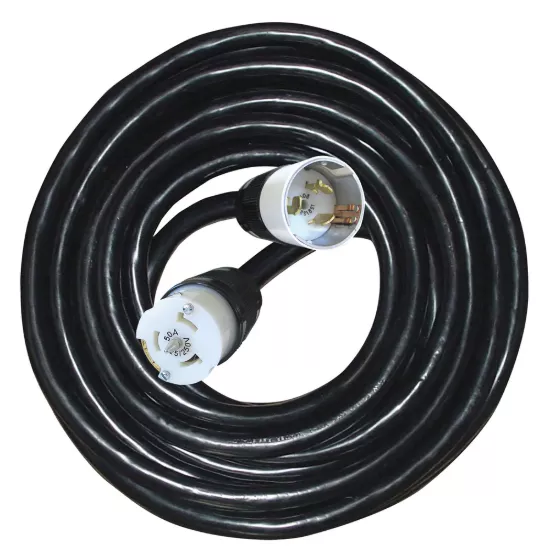 Voltec All-Flex Temporary Power Cord 100ft 6/3 8/1 SEOW 50 Amp Black