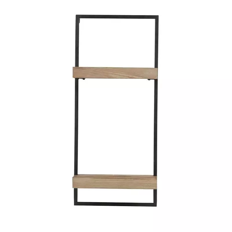 Wall Shelf With Two Shelves - Black Brown