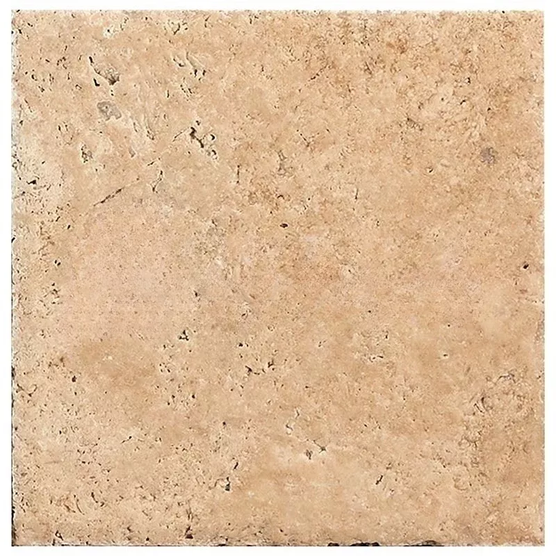 Walnut Cross Cut Travertine Tile - Chiseled & Brushed