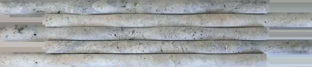 Waterjet Lilium Silver 1x2 Honed Marble Mosaic Tile