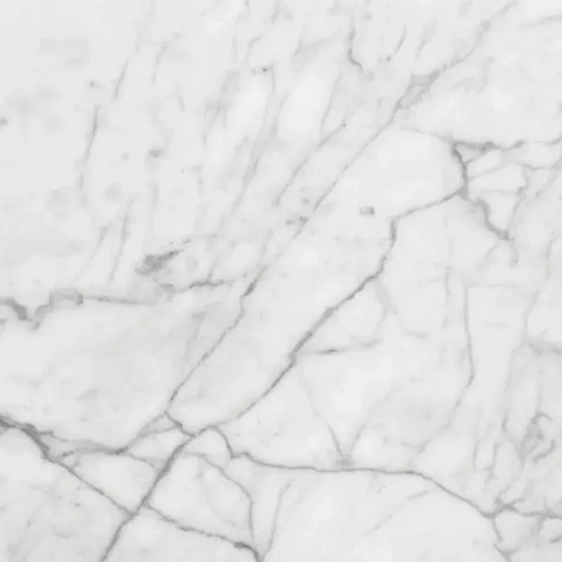 White Carrara Honed Marble Tiles 24x24