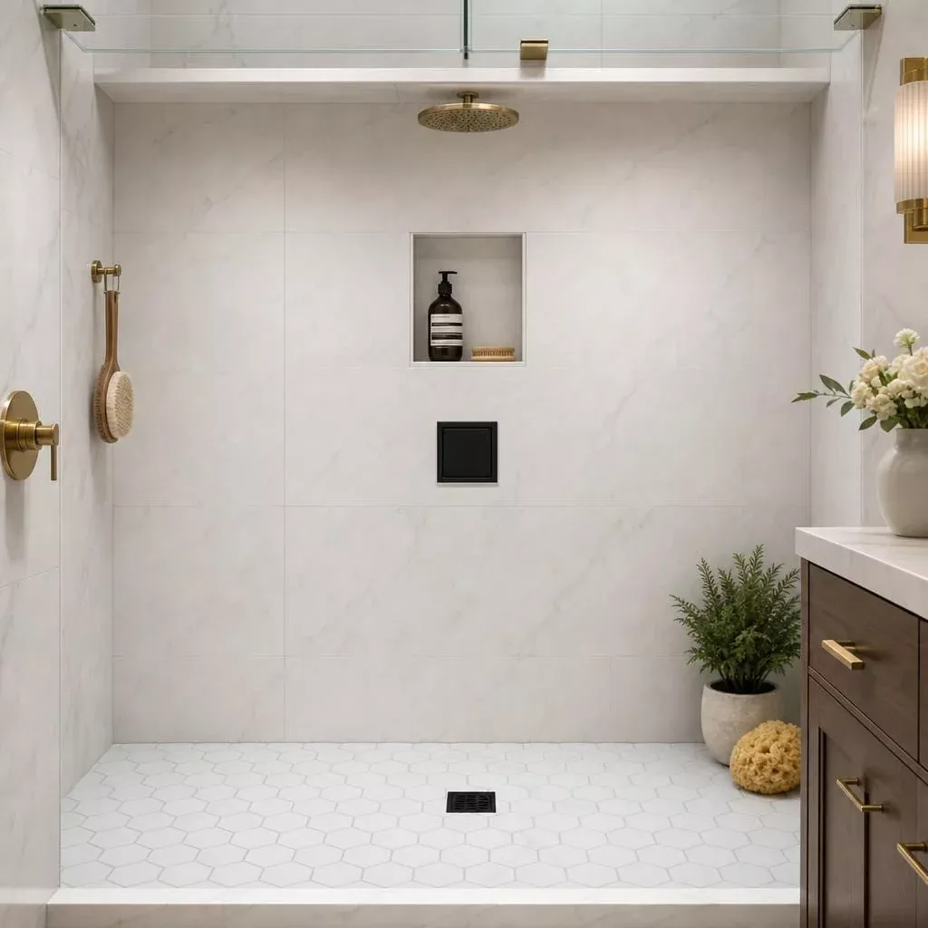 White Dolomite Hexagon 2x2 Honed Marble Mosaic