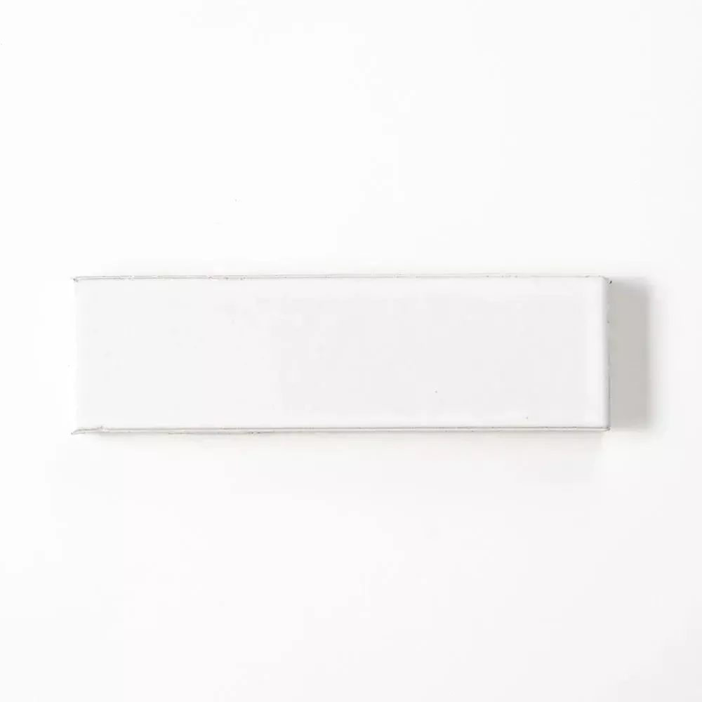 White Dust Glossy Ceramic Tiles 2 1/4x7 9/16