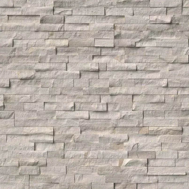 White Oak 6x24 Panel Splitface Marble Ledger Stone