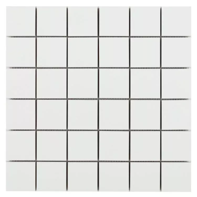 White Tile Roy White Matte Porcelain Mosaic