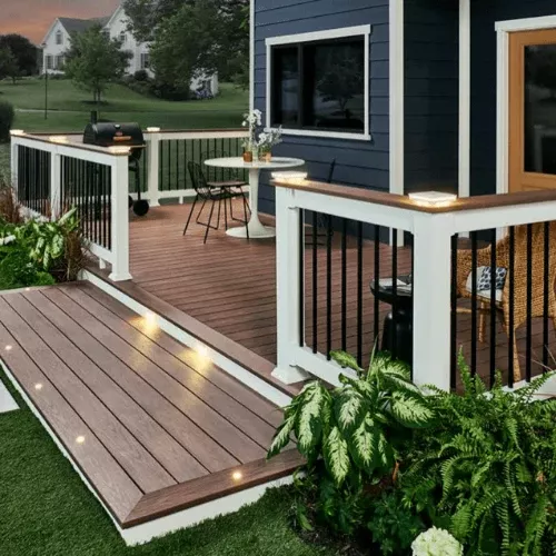 Wolf Rail - Deckboard Rail Kit - Vinyl with Single Aluminum Channel