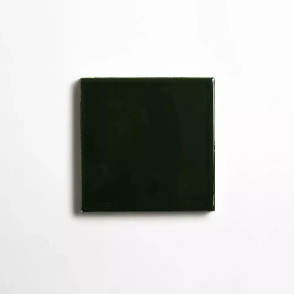 Wood Green Glossy Ceramic Tiles 4 1/16x4 1/16