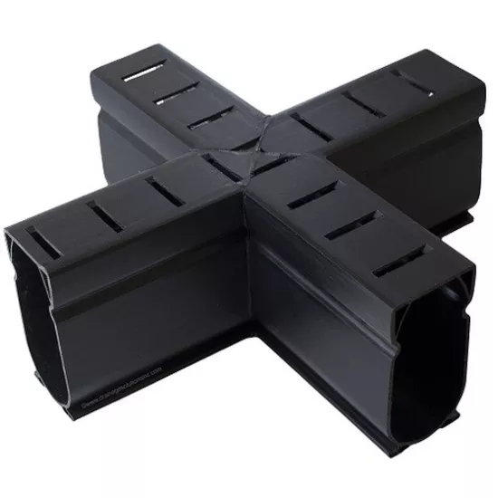 WR Meadows DECK-O-DRAIN - Cross Fitting - Black
