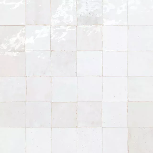 Zagora Neige Blanc 2x2 Gloss Ceramic Mosaic