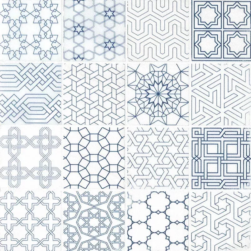 Zouli Stak 3x3 Honed Marble Mosaic Tile