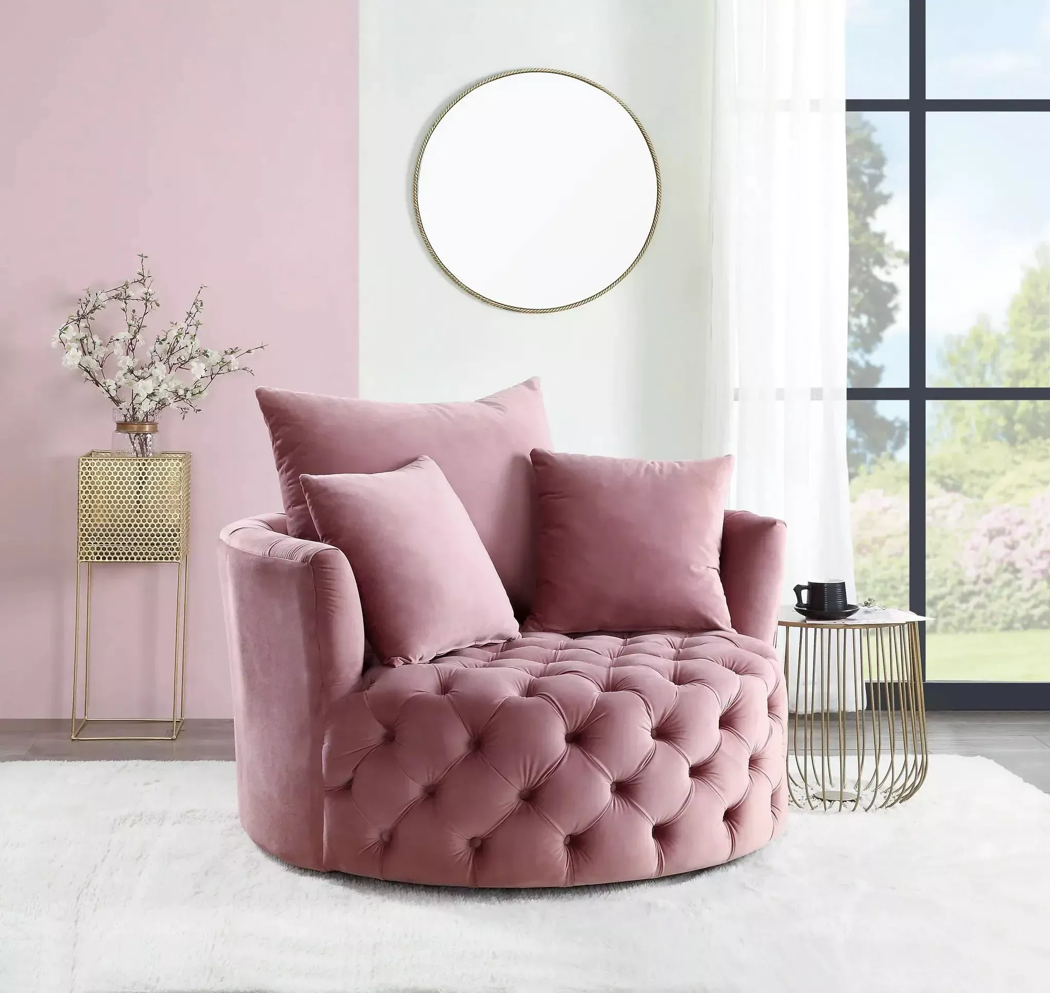 Zunyas - Accent Chair With Swivel